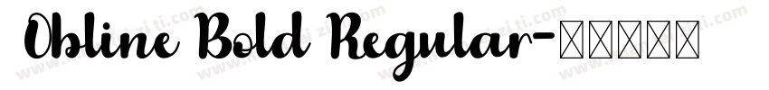  Obline Bold Regular字体转换